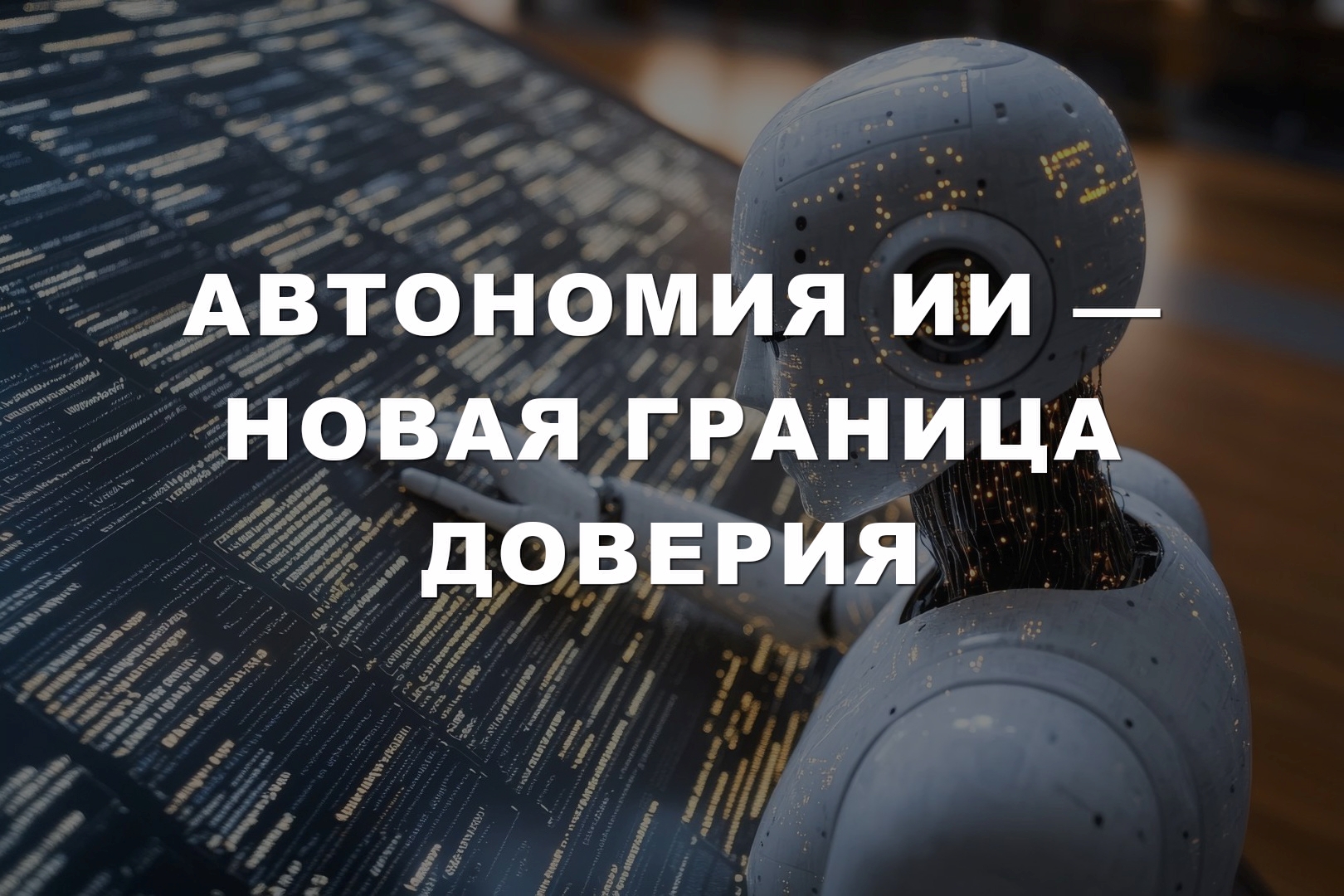 Автономия ИИ — новая граница доверия Автономия ИИ — новая граница доверия